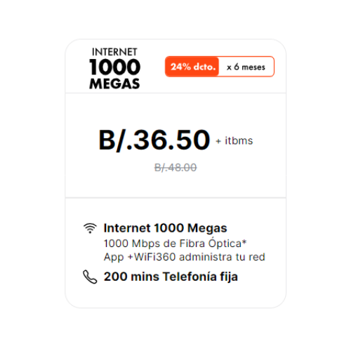 Paquete Internet 3